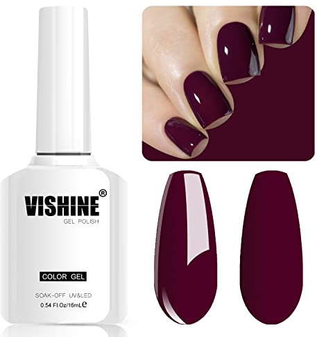 Vishine M110 Purple Gel Polish 15ml Soak Off UV LED Nail Art Semi-Permanent Color Purple