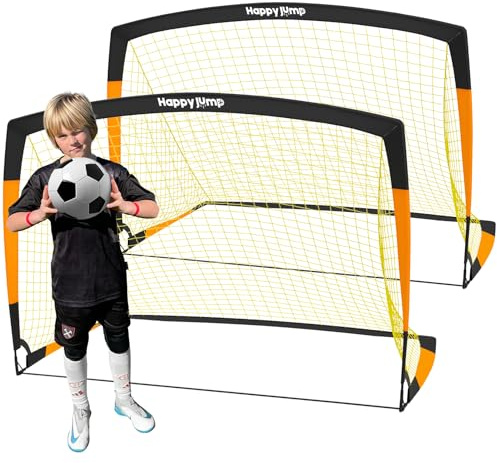 Happy Jump Soccer Goal Soccer Net for Kids Backyard 5x3.6ft, 2 Set