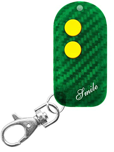 Smile C Verde Rolling code + Codice fisso 433Mhz, Mini telecomando universale per cancello 2 canali compatibile con Nice Fac Beninca Bft