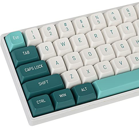 iRoboosta PBT Keycaps, CSA Profile Double Shot Keycaps White and Green 163 Keys Keycaps Full Set, Custom Keycaps for Cherry Gateron MX Switches Mechanical Keyboard (Forest Green)