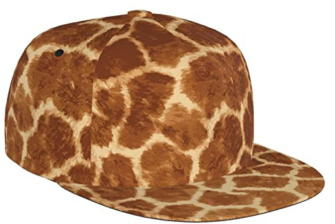 Chapeau snapback réglable avec imprimé animal amusant pour hommes et femmes, casquette de soleil, casquette hip-hop, casquette de baseball, chapeau à bord plat, Imprimé girafe 01, taille unique