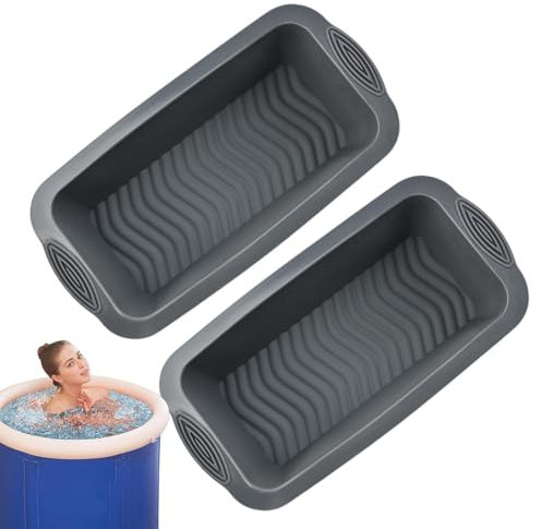 Large Tray, 2 Big Moulds for Freezer, Thick Silicone Molds for Ice Bath, Giant Bricks Maker Molds, Reusable Silicone Tray for Ice Bath Tub, Cold Plunge