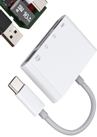 Adapter USB C auf USB (4in1) SD-Kartenleser Micro SD für Apple IPhone15 Pro Max Android TF Card Reader OTG 3.0 Kabel für iPad Zubehör Kamera TF Karte Memory Adapter MacBook Stick