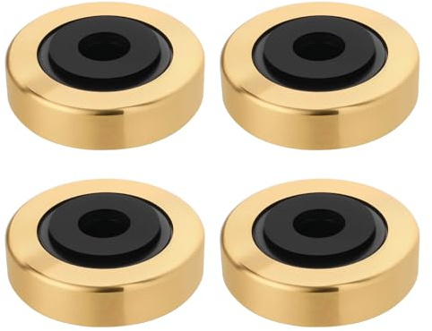 OTOTEC 4pcs Aluminum Device Feet 45x15mm Gold Absorber Isolating Damping Feet Audio Devices Feet Speaker Isolation Stand Foot for Light/Medium Assemblies