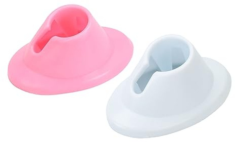 WRITWAA Esmalte Fácil de Uñas Botellas de Silicona de Soporte para 4piezas, Antidesbordamiento de Usar y Adecuado para Manicura y DIY