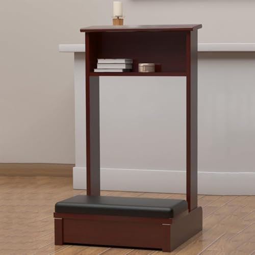 Gebetsbank Kniebank mit bequemer Matte - Holz Kirche Gebetsstuhl Hocker für Meditation und Gebet
