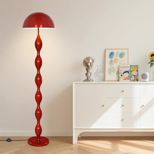 ELINKUME Einzigartige Stehleuchte für das Wohnzimmer, kreative funky rote LED-Pilzlampe 63mit 3 variablen Farben, moderne Stehleuchtes für das Schlafzimmer,das Büro,die Ecke