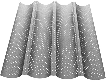 GRIRIW Teglia a 4 Scanalature in Acciaio al Carbonio per Baguette