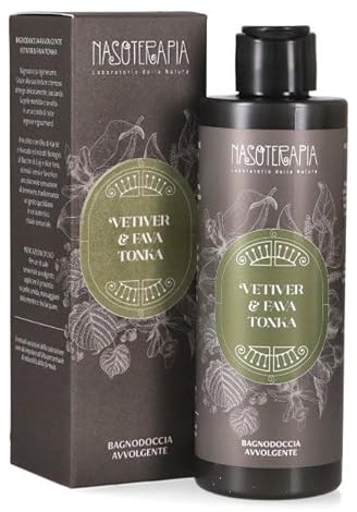 NASOTERAPIA Vetiver e Fava Tonka Bagnodoccia avvolgente 200 ml - fragranza profonda, che esprime l'armonia tra note legnose e gourmand