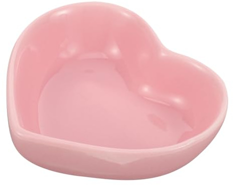 Gadpiparty Hamster Food Bowl Ceramic Heart-shaped Pet Snack and Food Dish for Hedgehog and Chinchilla Easy to Clean Small Animal Bowl