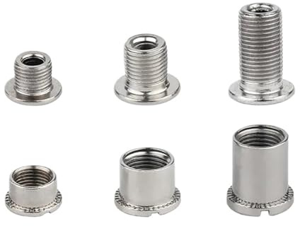 Chicago Lot de 50 rivets en métal et cuir pour vélo de montagne simples, doubles, triples boulons de pédalier, accessoires de cyclisme (double disque pour clou)