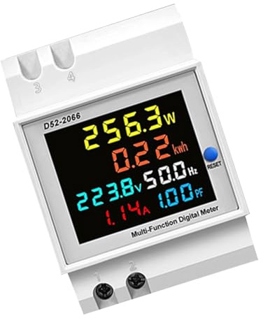 YUGSHNKFC Compteur D'électricité À Affichage Numérique pour La Maison Fréquence D'énergie Électrique Rails Din Moniteurs De Consommation D'électricité Compteur De Fréquence D'énergie Électrique