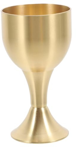 TOVINANNA Calice in Lega di Rame Piccolo 55 CM X 3 CM Tazza Buddista Resistente Usura Coppa per Offerte Metallo per Meditazione e Decorazione Casa e Tempio