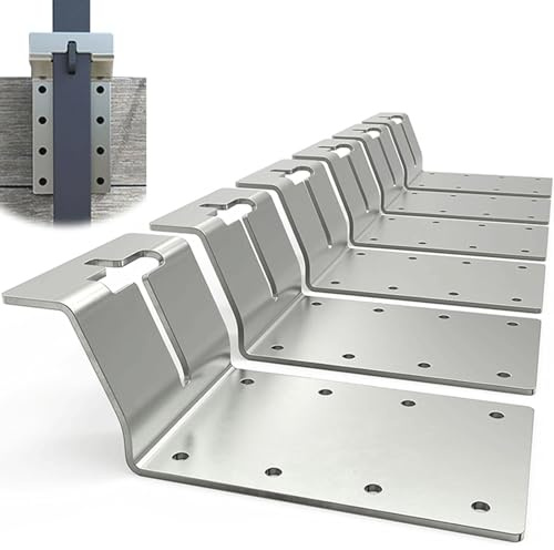 Supports en T pour bois | Acier robuste, support vertical de poteau en T – pour arrière-cour, panneaux d'agriculture, contreplaqué, réparation de maison, clôture extérieure, jardinage