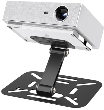 Stamlyn Desktop Projector Stand, Foldable 3-in-1 Mini Projector Holder with 1/4 Screw, 180° Rotatable Projector Mount for Home Cinema, Office, Outdoor, Desk, Wall & Ceiling