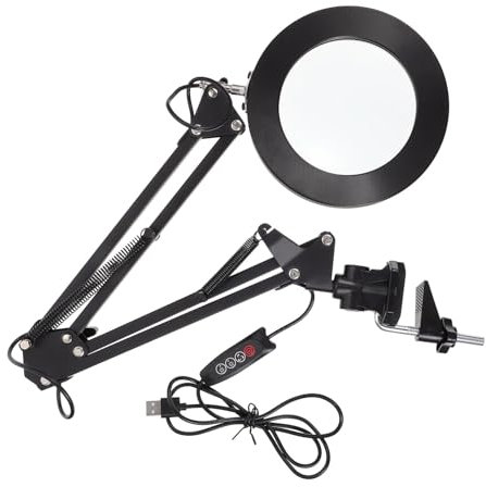 Uonlytech Led Lupenlampe Vergrößerungslicht Gesichtslupenlampe Klapplampe Glas Und Reparatur Licht Für Instandhaltung Und Nageldesign
