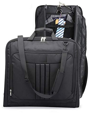 WolFum Anzugträger, Business-Anzugtasche, wasserdichte Handgepäck-Kleidertasche für Reisen, Schwarz. Doppelter Komfort