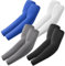 fuinloth 4 Pares Mangas de Brazo para Hombres y Mujeres, Deporte Compresión Protección Solar Negro+Blanco+Gris Oscuro+Azul