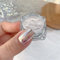 Super Glassy Mirror Pearl Effect Nagelpulver, Weißer Perlchrom-Nagelpuder, Magic Moonlight Effect Iridescent Pigment Powder für Nägel (Mirror)