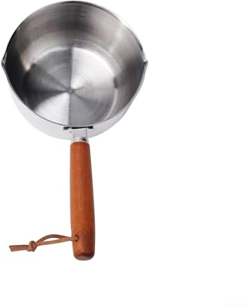 Jotekonoby Kleiner Topf aus Edelstahl, vielseitiger Edelstahl-Kochtopf, Butterschmelzer, heiße Ölpfanne, kleiner Soßentopf für Kaffee, Soße, Schokolade (500 ml)