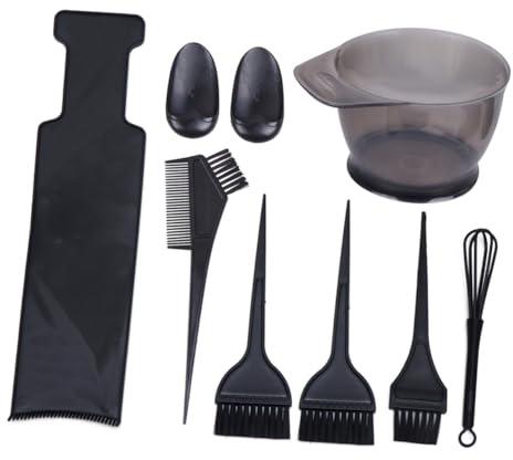 FONDOTIN 8pezzi Kit Per Tintura Capelli Ciotola Pettine Tavolo Spazzola Strumento Per Colorazione Diy Per Barbiere Parrucchiere Resistente Pratico