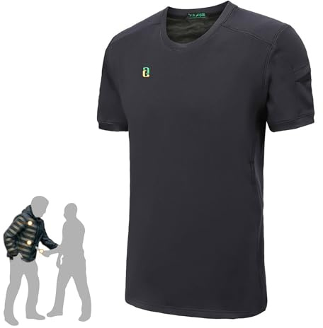Pounjsd giubbotto antitaglio di Livello 5, gilet anti accoltellamento, Gilet Antipugnalata da Uomo, maglia anti coltello per Uomini e Donne, Maglietta antistrappo antimorso e antipugnalata(M)