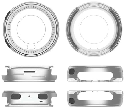 Klockfodral i metall för Amazfit Active Max, skyddande stötfångarskydd av aluminiumlegering, reptålig, stötsäker, klockbezel skydd, tillbehör (silver)