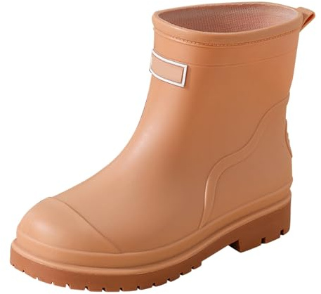 Generiska damträdgårdsskor, lätta, damskor, ankelstövlar, sommar, regnstövlar, fashionabla regnstövlar, slitstarka, korta stövlar, eleganta sommarstövlar, bekväma lätta bomullsstövlar