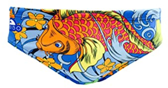 Turbo Badeanzug Slip Suits Japan Vibes von Waterpolo, Schwimmen und Triathlon-Muster, bequeme Passform