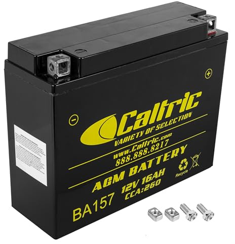 Caltric Agm Battery Compatible with Yamaha V-Max 1200 Vmx1200 1985 1986 1988 1989 1990-2007