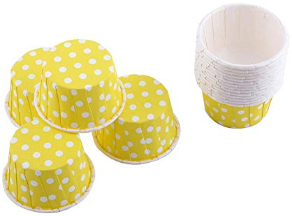 100Pcs Moules À Pâtisserie En Papier Imperméable À L'Eau Enrobant Les Moules À Cupcakes Et À Muffins, 8 Couleurs Au Choix (Jaune)