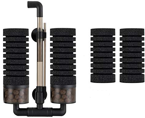 hygger Aquarium Double Sponge Filter for Fresh Water and Salt-Water Fish Tank (M)