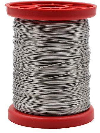 M.Z.A 0,5 mm Edelstahldraht für Imker 500 g Imkereirahmen Drahtrolle Bienenstockrahmen Fundamentwerkzeug ca. 30-40 Stück Bienenstockrahmen für eine Rolle