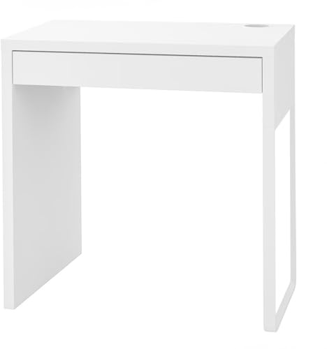 Tok Mark Traders MICKE Desk in White, 73x50 cm - Durable and Easy to Care Computer Desk for Home, Environment Friendly Furniture