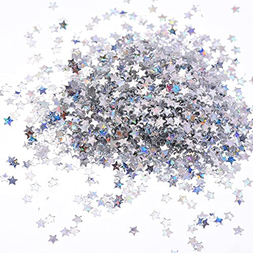 Stern Pailletten,Konfetti Pailletten 100 Gramm Sterne Konfetti Glitter Star Pailletten für Kunsthandwerk DIY Nail Art und Party Dekoration
