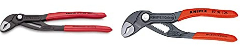 KNIPEX Cobra Hightech-Wasserpumpenzange (250 mm) 87 01 250 & Cobra Hightech-Wasserpumpenzange (125 mm) 87 01 125 SB (SB-Karte/Blister)