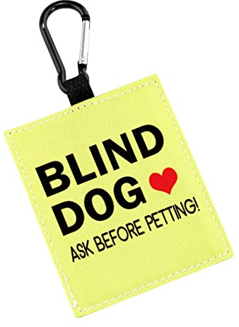 Blind Dog Ask Before Petting Alert Hängemarken für Hunde Nervous Dog Hanging Dog Alert Patches Hanging Dog Tags (Blind – Dog)