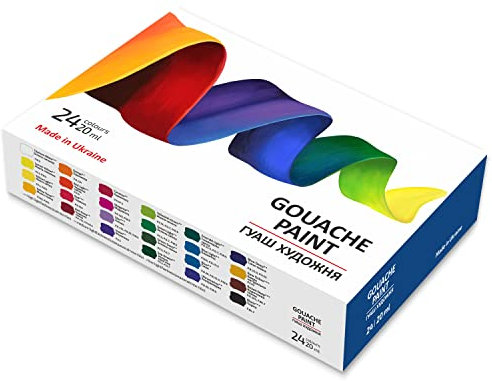 7 Artists Premium Qualität Gouache Farben SET 24x20ml Für Art & Malen - Gouache Paint SET Für Erwachsene