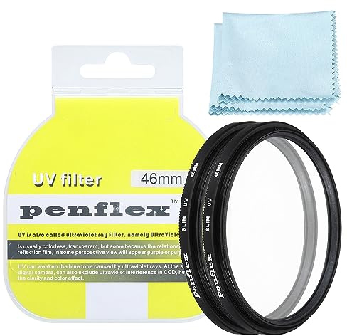 PATIKIL 46mm Filtro, 2uds Protección Filtro Delgado Protección UV Cámara Lente Filtro Aluminio Óptico Cámara Accesorio Cristal Transparentes Imágenes para 46mm Cámara Lente