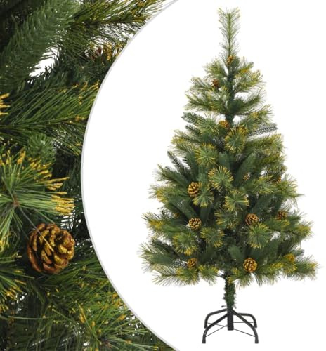 vidaXL Plastgran med kottar gångjärn 120 cm