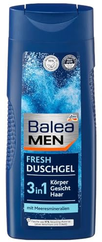 Balea Men Fresh - Gel de ducha para hombre (3 en 1, 300 ml, vegano)