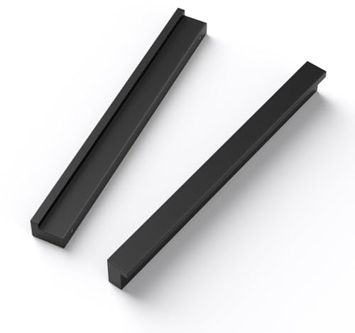 LONTAN 2 stycken handtag svarta möbelhandtag 160 mm hålavstånd skåphandtag svarta kökshandtag svarta handtag för köksskåp dörrhandtag kök lådhandtag handtag kök