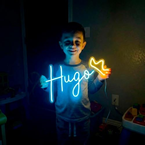 Letrero de neon led personalizado nombre cartel personalizable con nombre Regalo fiesta de cumpleaños, Santo, Bautizo, Boda, Dormitorio Tienda Logo Celebración decoración [Envio Urgente desde España]