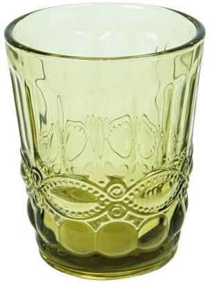 García de Pou - 6 Unidades - Vasos 'Vintage' 250 Ml Ø8X10 Cm Verde Cristal
