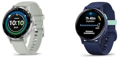 Garmin Venu 3S – GPS-Fitness-Smartwatch mit Bluetooth Telefonie und Sprachassistenz & Vivoactive 5 - AMOLED GPS-Smartwatch mit Fitness- und Gesundheistfunktion, Musik
