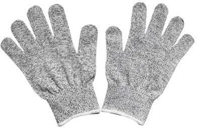 AQXYWYUI Kitchen Gardening Hand Protective Gloves Butcher Meat Chopping Working Gloves Mittens(Black,L)
