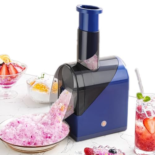 ANGDI Trituradora de Hielo eléctrica, máquina portátil for Hacer Hielo raspado, máquina for Hacer Conos de Nieve caseros, trituradora de Hielo de Alta eficiencia de 3 Segundos