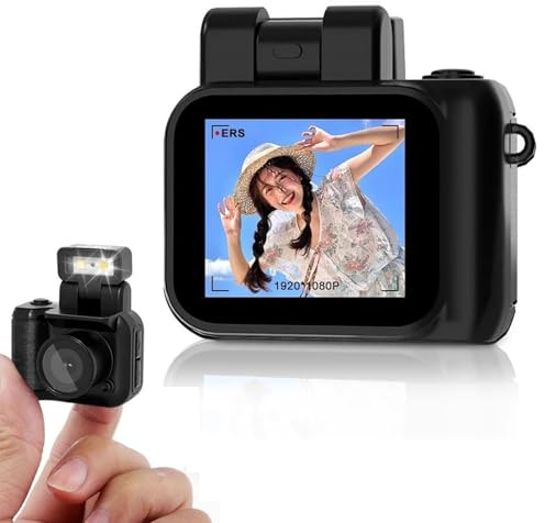 Mini Nyckelring Kamera, 1080P 2MP HD Videokamera, Liten Kamera, Mikro Mini DV DVR Kamera Videokamera Nyckelring, 6 Filter Retro Kamera, 160 Graders Vidvinkel Lins (Med 64G litet