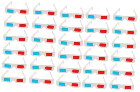 Uonlytech 30pezzi Occhiali Cartone Con Lenti Per Film e Giochi Leggeri e Sicuri Per Adulti