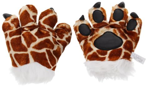 VICASKY Kinderhandschuhe Giraffen Krallenhandschuhe Aus Weichem Plüsch Winterwarm Für Fantasievolles Spielen Und Halloween